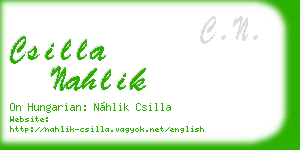 csilla nahlik business card